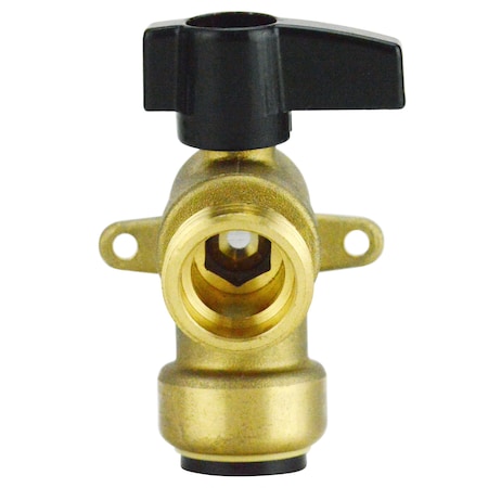 Apollo 3/4 in. Brass Push-To-Connect x 3/4 in. Garden Hose Thread Quarter-Turn Garden Valve with Drop Ear FSBGV3434